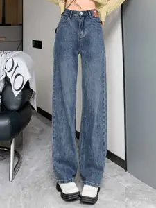 StyleCast Women Wide Leg High-Rise Light Fade Jeans