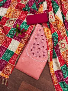 Panzora Floral Embroidered Unstitched Dress Material