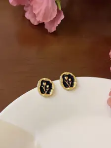 VAGHBHATT Gold-Plated Heart Shaped Studs