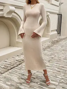 StyleCast x Revolte Solid Sheath Midi Dress