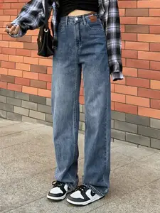 StyleCast Women Straight Fit High-Rise Jeans