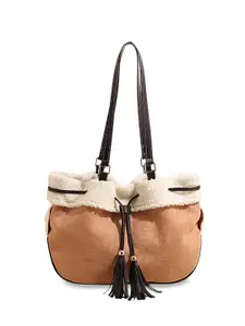 StyleCast x Revolte Suede Bucket Satchel