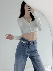 StyleCast Women Straight Fit High-Rise Jeans