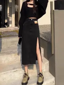 StyleCast Side Slit Midi Skirt