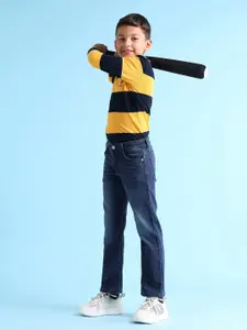 U.S. Polo Assn. Kids Boys Bootcut Mid-Rise Light Fade Stretchable Jeans