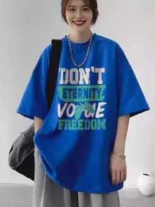 StyleCast Men Typography Printed Oversized T-shirt