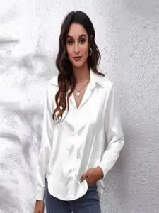 StyleCast Women Solid Opaque Casual Shirt