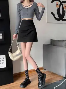 StyleCast x Revolte  Women Mini Straight Skirt