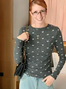 StyleCast Women Printed Long Sleeves Pullover