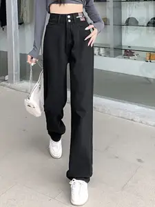 StyleCast Women Straight Fit High-Rise Jeans