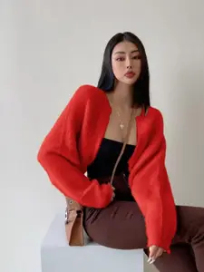 StyleCast Women Front-Open Crop Sweaters