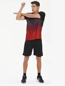 StyleCast x Revolte Colourblocked Short Sleeves T-shirt and Shorts