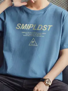 StyleCast x Revolte Men Typography Printed Round Neck T-shirt