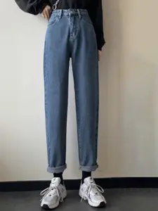 StyleCast Women Straight Fit High-Rise Jeans