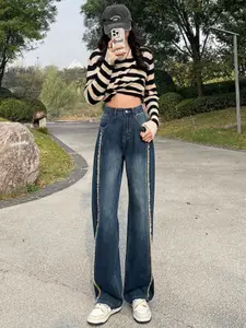 StyleCast Women Light Fade with Side Stripe Jeans