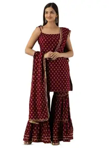 DMP FASHION Women Ethnic Motifs Printed Daily Straight Kurta