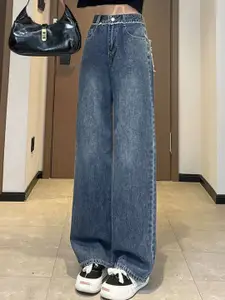 StyleCast Women Straight Fit High-Rise Jeans