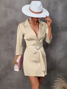 StyleCast Cuban Collar Mini Blazer Dresses