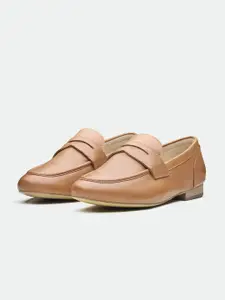 Oroh Men Lightweight Leather Round Toe Loafers