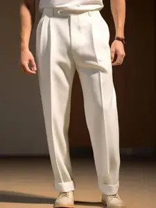 StyleCast x Revolte Men Mid-Rise Trousers