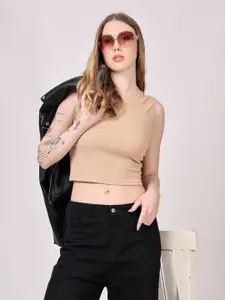 London Hills Women Solid Crop Top