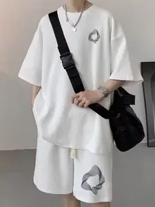 StyleCast Round Neck T-Shirt with Shorts Co-Ords