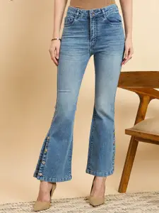 Mast & Harbour Women Slim Fit Mid-Rise Light Fade Jeans