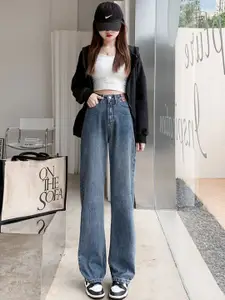 StyleCast Women Straight Fit High-Rise Jeans