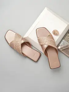 Styli Women Embellished Party Ethnic Cushioned Open Toe Flats