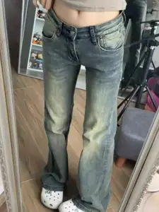 StyleCast Women Cotton Slim Fit Low-Rise Acid Wash Heavy Fade Jeans