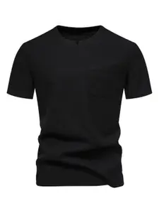 StyleCast x Revolte Men Solid Round Neck T-shirt