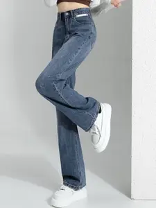 StyleCast Women Straight Fit High-Rise Jeans