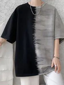 StyleCast x Revolte Men Colourblocked Round Neck Oversized T-shirt