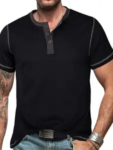 StyleCast x Revolte Men Henley Neck T-shirt