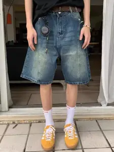 StyleCast x Revolte Men Loose Fit Denim Shorts