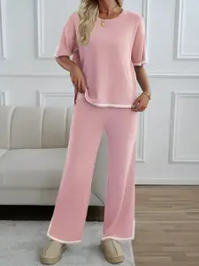 StyleCast Round Neck Top With Trousers