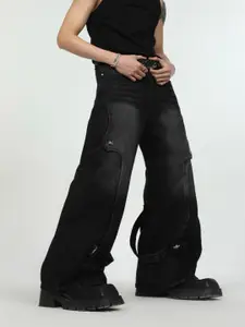 StyleCast Men Wide Leg Mid-Rise Cotton Jeans