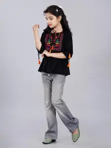 DMP FASHION Girls Tribal Embellished A-Line Top