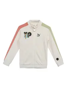 Puma x Playmobil T7 Kids Graphic Printed Mock Collar Sporty Jacket