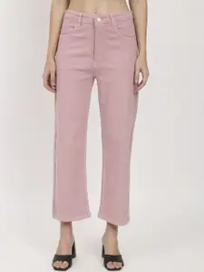 CORSICA Women Jean Straight Fit High-Rise Light Fade Stretchable Jeans