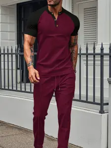 StyleCast x Revolte Men Colourblocked T-shirt with Pyjamas