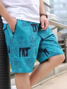StyleCast x Revolte Men Printed Mid-Rise Cotton Regular Shorts