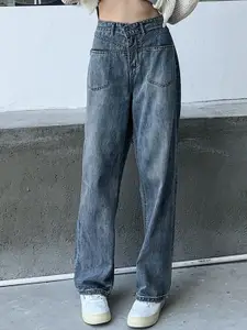 StyleCast Women Straight Fit High-Rise Light Fade Jeans