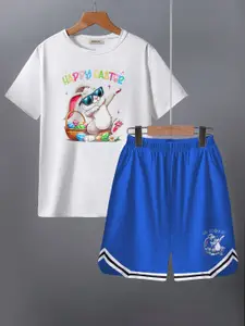 INCLUD Boys Printed Short Sleeves T-shirt With Shorts