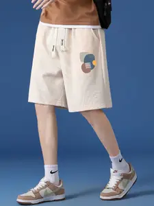 StyleCast x Revolte Men Graphic Printed Mid-Rise Regular Shorts