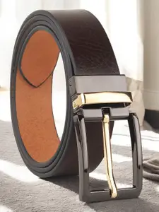 Provogue Men Textured Leather Formal Belt