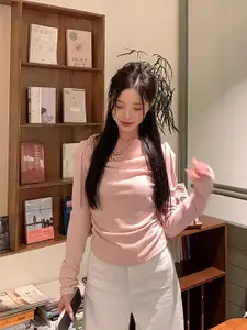 StyleCast x Revolte Solid Off Shoulder Long Sleeves Tie-Up Regular Top