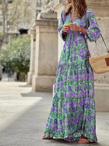 StyleCast Paisley Printed Tiered Maxi Dress