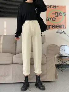 StyleCast Women Straight Fit High-Rise Cotton Jeans