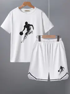 INCLUD Boys Printed Short Sleeves T-shirt With Shorts